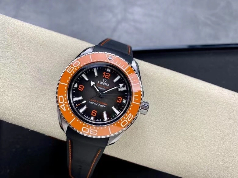 CBD Factory Omega Seamaster Ultra Deep 45.5mm Orange Bezel Grey Dial (215.32.46.21.06.001) 1:1 Super Clone – DD8912 Movement WaterResistant 218